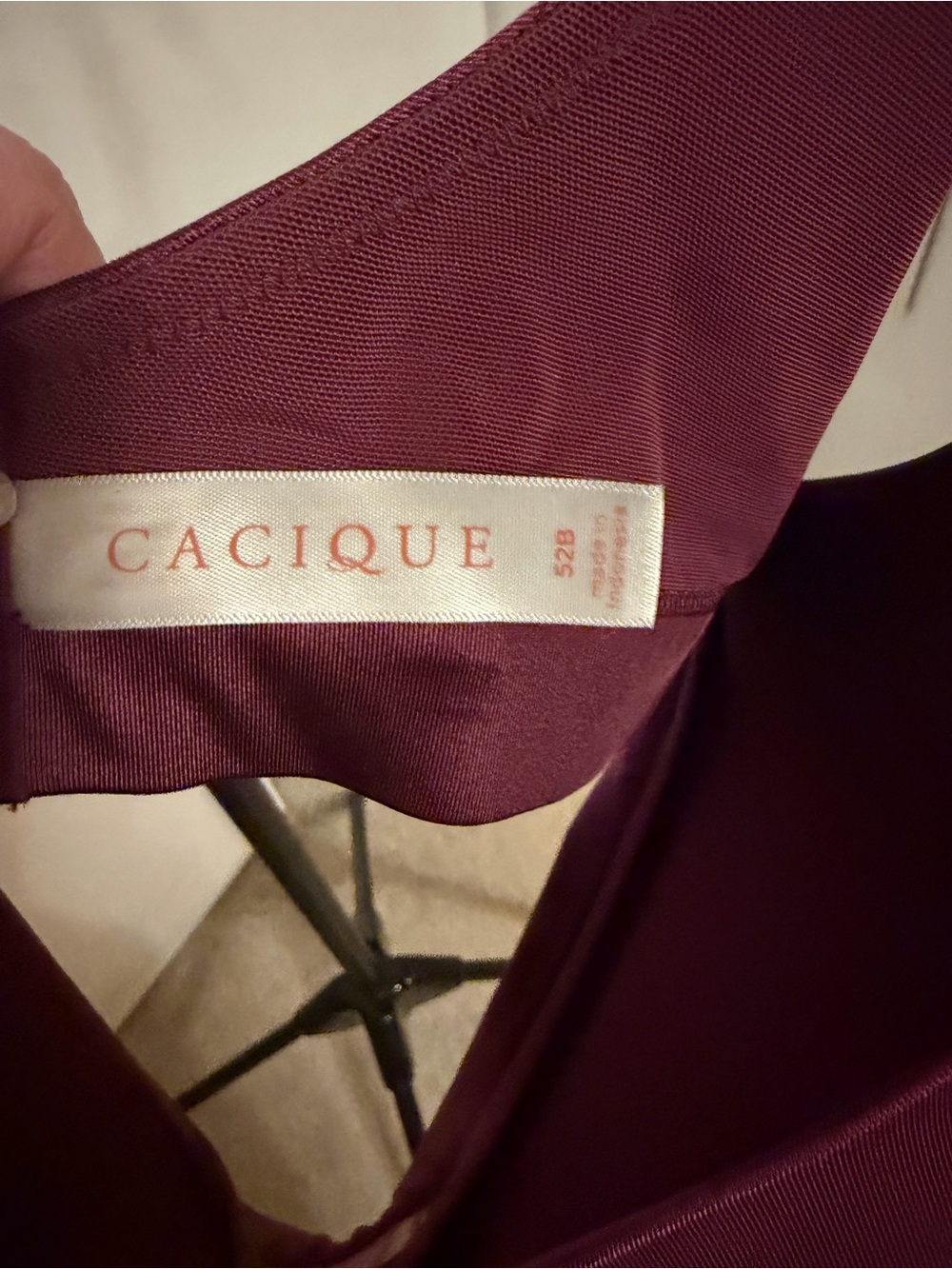 Cacique Smooth Full-Coverage Bra in Deep Plum - Picture 3 of 4